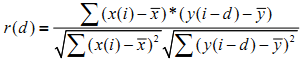 Формула 2. Функция корреляции.